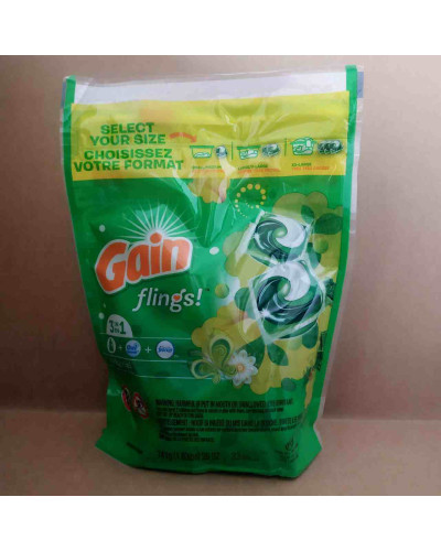 Капсули Gain Flings 33 Count 3 в 1 Oxi Boost с технологіею видалення запаху Febreze 33 шт.