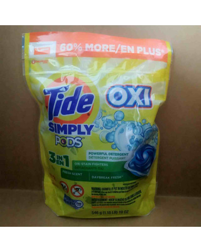 Капсули Tide SimplyOXI Pods  універсальні 3 в 1 для прання 32 шт.