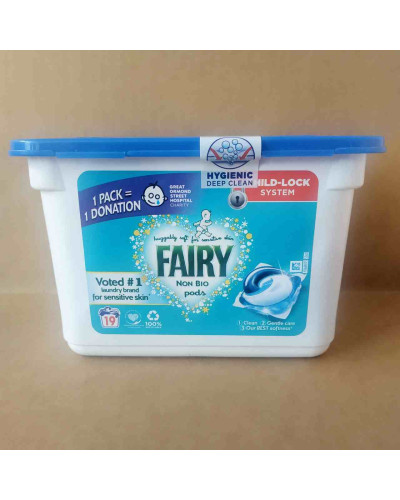 Капсули для прання дитячої білизни Fairy non Bio 19 шт Італія 