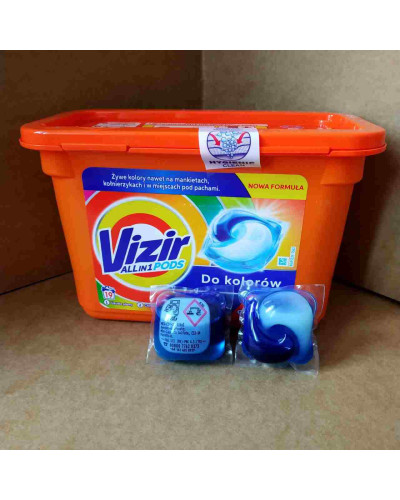 Капсули для прання Vizir Pods Color для кольорової білизни, 19 шт